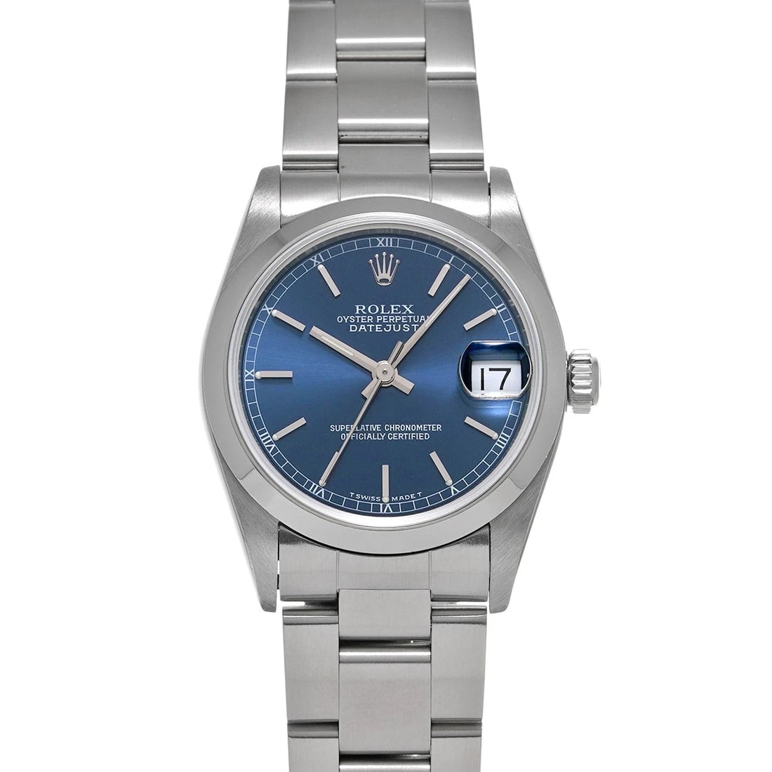ROLEX DATEJUST BLUE WATCH: ROLEX Datejust blue Watch Brand: ROLEX Type: Wristwatch Material: Band Material Stainless steel, Case Material Stainless steel Color: Dial Color blue Size: ??Case? H/about 31mm W/about 31mm
