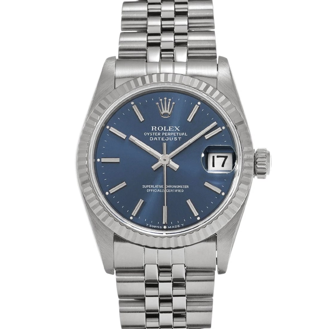 ROLEX DATEJUST BLUE WATCH: ROLEX Datejust blue Watch Brand: ROLEX Type: Wristwatch Material: Band Material Stainless steel, Case Material Stainless steel Color: Dial Color blue Size: ??Case? H/about 31mm W/about 31mm