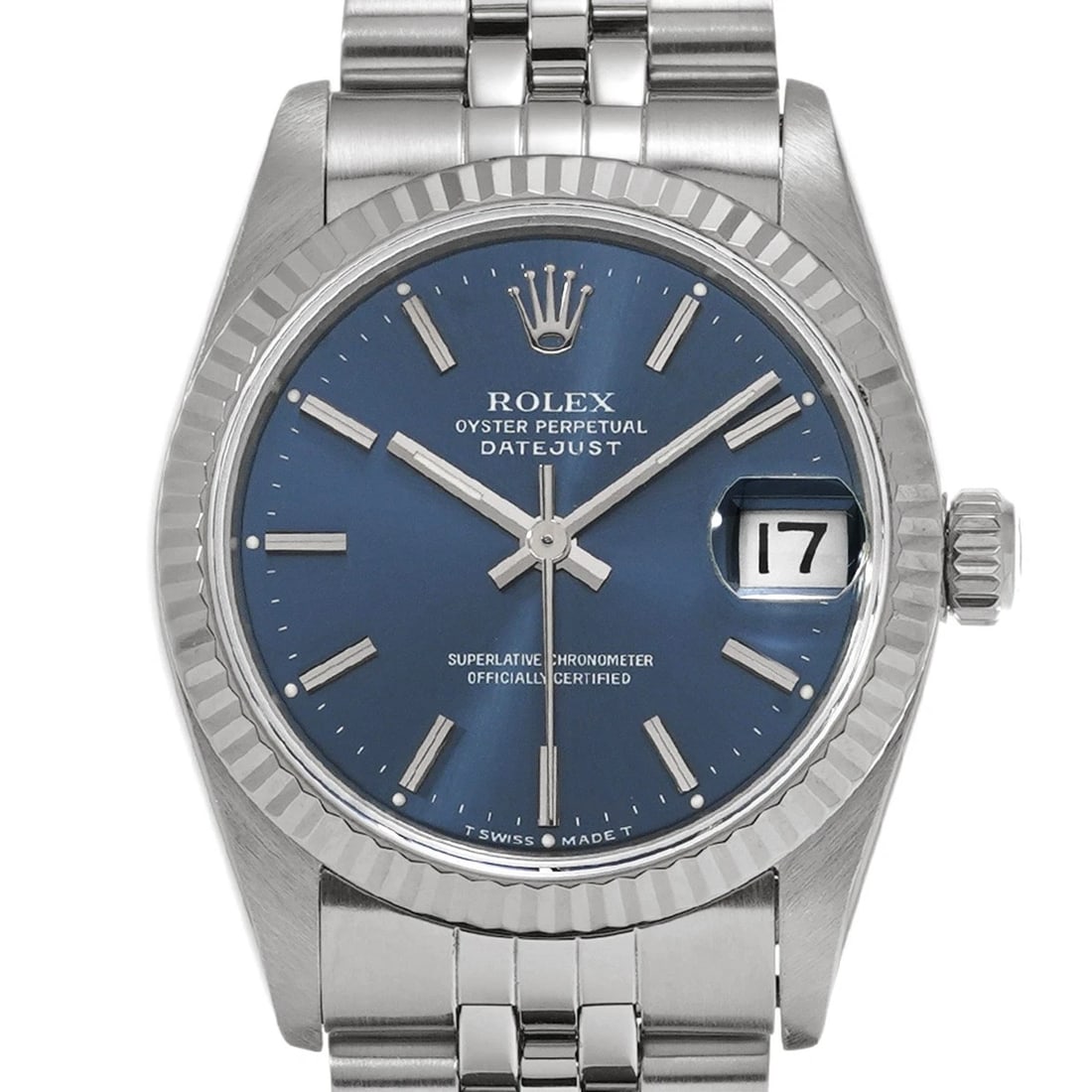 ROLEX DATEJUST BLUE WATCH - 4