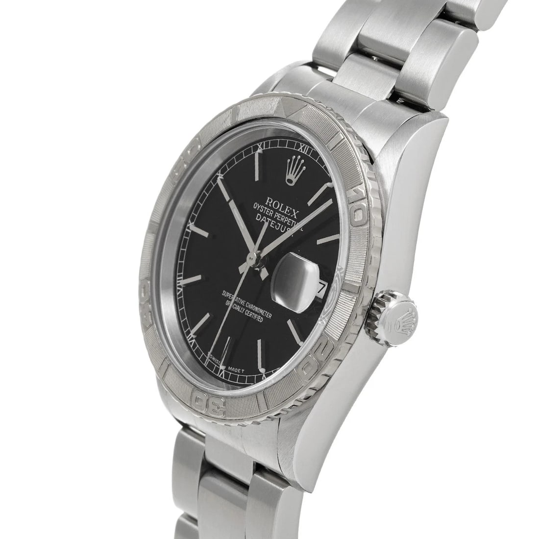 ROLEX DATEJUST BLACK WATCH - 2
