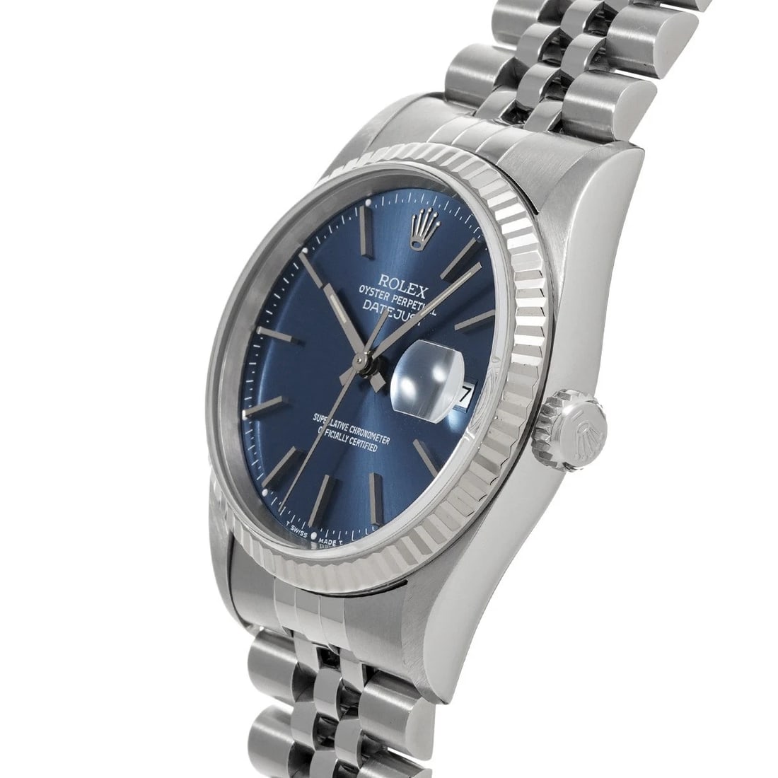 ROLEX DATEJUST BLUE WATCH - 2