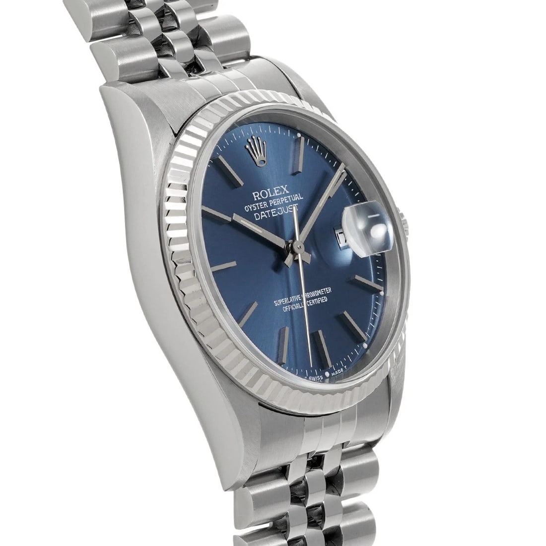 ROLEX DATEJUST BLUE WATCH - 3