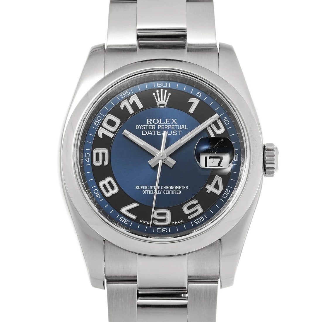 ROLEX DATEJUST BLUE WATCH (1 of 4)