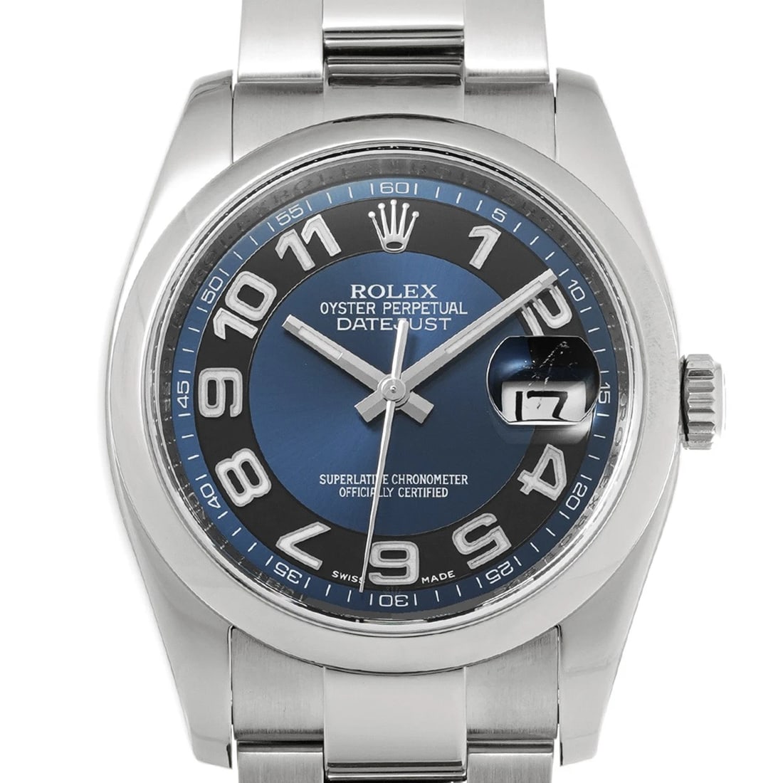 ROLEX DATEJUST BLUE WATCH - 4