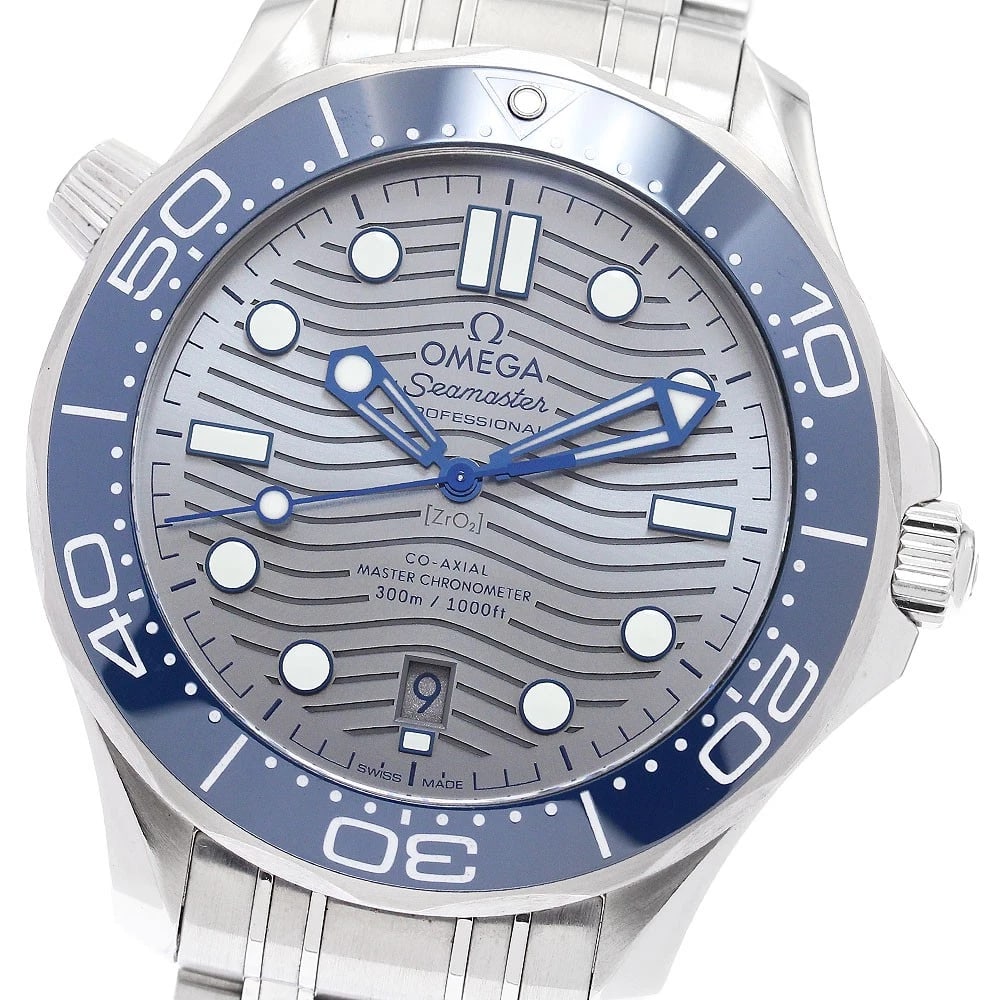 OMEGA SEAMASTER CHRONOMETER WATCH: OMEGA Seamaster chronometer Watch Brand: OMEGA Type: Wristwatch Material: Band Material Stainless Steel, Case Material Stainless Steel Color: Band Color Silver, Dial Color gray, Case Color
