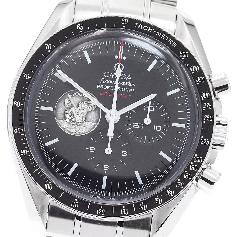 OMEGA SPEEDMASTER WATCH: OMEGA Speedmaster Watch Brand: OMEGA Type: Wristwatch Material: Band Material Stainless Steel, Case Material Stainless Steel Color: Band Color Silver, Dial Color black, Case Color Silver Size: Cas