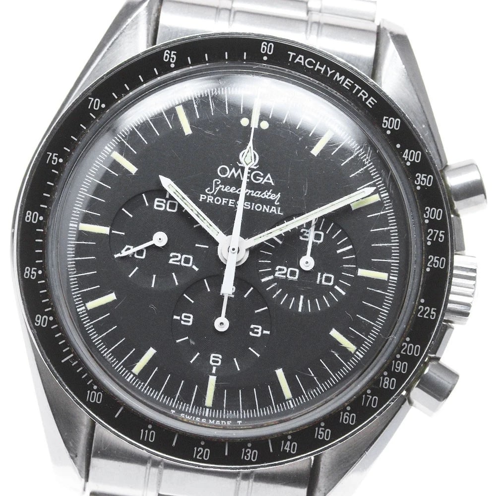 OMEGA SPEEDMASTER WATCH WATCH: OMEGA Speedmaster Watch Watch Brand: OMEGA Type: Wristwatch Material: Band Material Stainless Steel, Case Material Stainless Steel Color: Band Color Silver, Dial Color black, Case Color Silver 