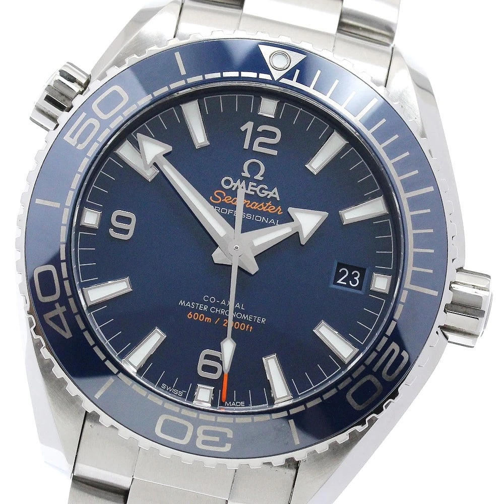 OMEGA SEAMASTER PLANET OCEAN WATCH: OMEGA Seamaster Planet Ocean Watch Brand: OMEGA Type: Wristwatch Material: Band Material Stainless Steel, Case Material Stainless Steel Color: Band Color Silver, Dial Color Navy, Case Color