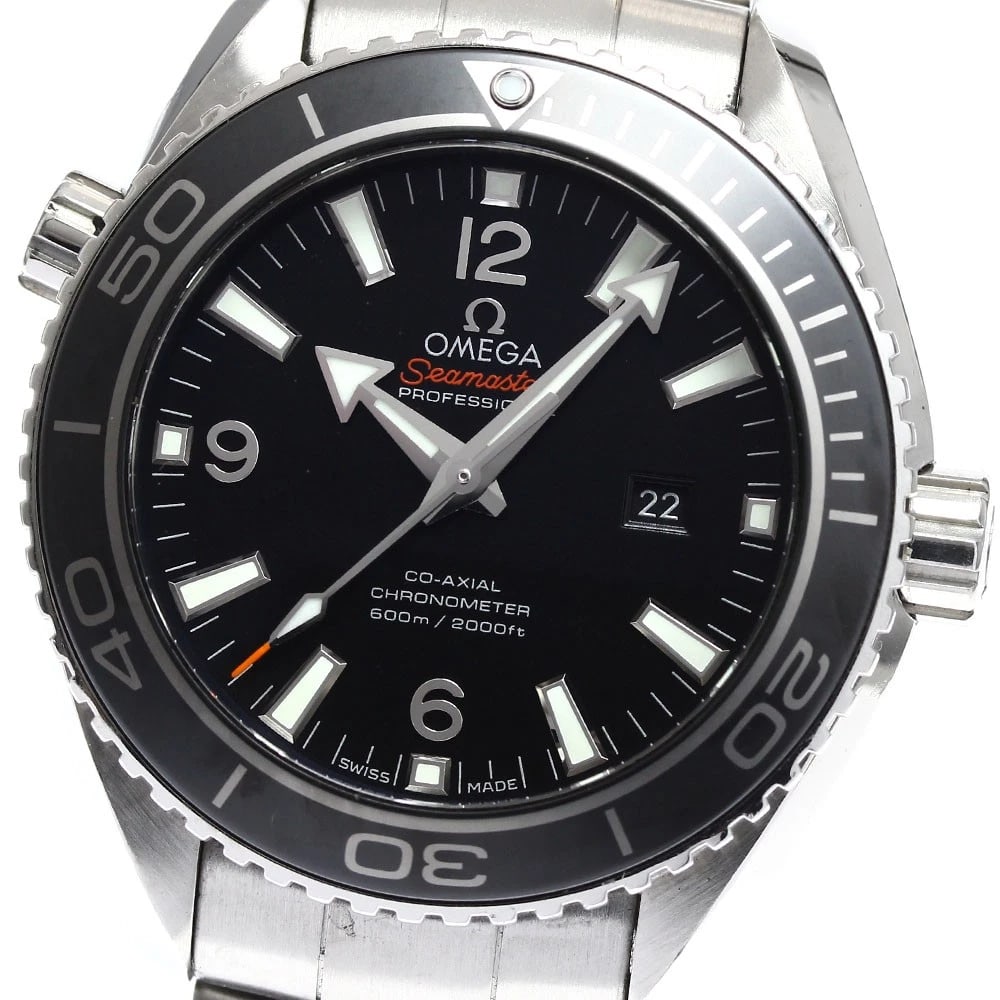 OMEGA SEAMASTER PLANET OCEAN WATCH: OMEGA Seamaster Planet Ocean Watch Brand: OMEGA Type: Wristwatch Material: Band Material Stainless Steel, Case Material Stainless Steel Color: Band Color Silver, Dial Color black, Case Color
