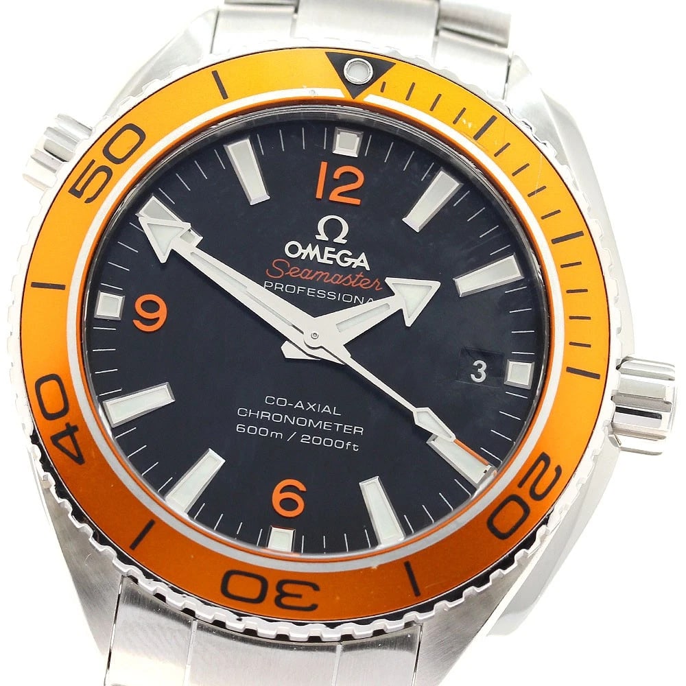 OMEGA SEAMASTER PLANET OCEAN WATCH: OMEGA Seamaster Planet Ocean Watch Brand: OMEGA Type: Wristwatch Material: Band Material Stainless Steel, Case Material Stainless Steel Color: Band Color Silver, Dial Color black, Case Color