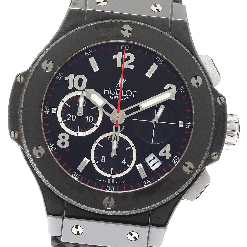 HUBLOT BIG BANG BLACK WATCH: HUBLOT Big Bang Black Watch Brand: HUBLOT Type: Wristwatch Material: Band Material rubber, Case Material Titanium / ceramic Color: Band Color black, Dial Color black, Case Color black Size:
