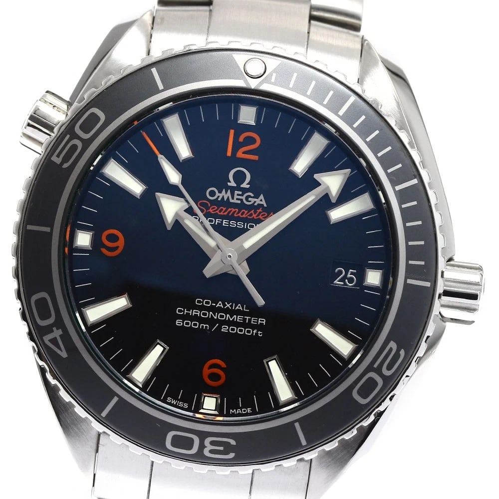 OMEGA SEAMASTER PLANET OCEAN CO AXIAL WATCH: OMEGA Seamaster Planet Ocean Co Axial Watch Brand: OMEGA Type: Wristwatch Material: Band Material Stainless Steel, Case Material Stainless Steel Color: Band Color Silver, Dial Color black, Case