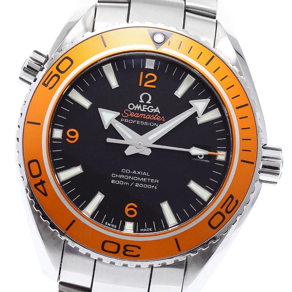 OMEGA SEAMASTER PLANET OCEAN WATCH: OMEGA Seamaster Planet Ocean Watch Brand: OMEGA Type: Wristwatch Material: Band Material Stainless Steel, Case Material Stainless Steel Color: Band Color Silver, Dial Color black, Case Color
