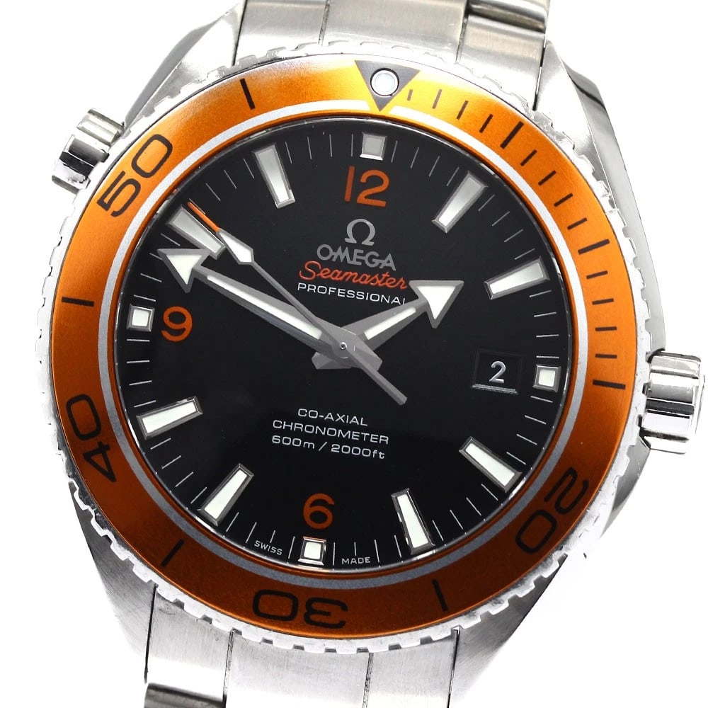 OMEGA SEAMASTER PLANET OCEAN WATCH: OMEGA Seamaster Planet Ocean Watch Brand: OMEGA Type: Wristwatch Material: Band Material Stainless Steel, Case Material Stainless Steel Color: Band Color Silver, Dial Color black, Case Color