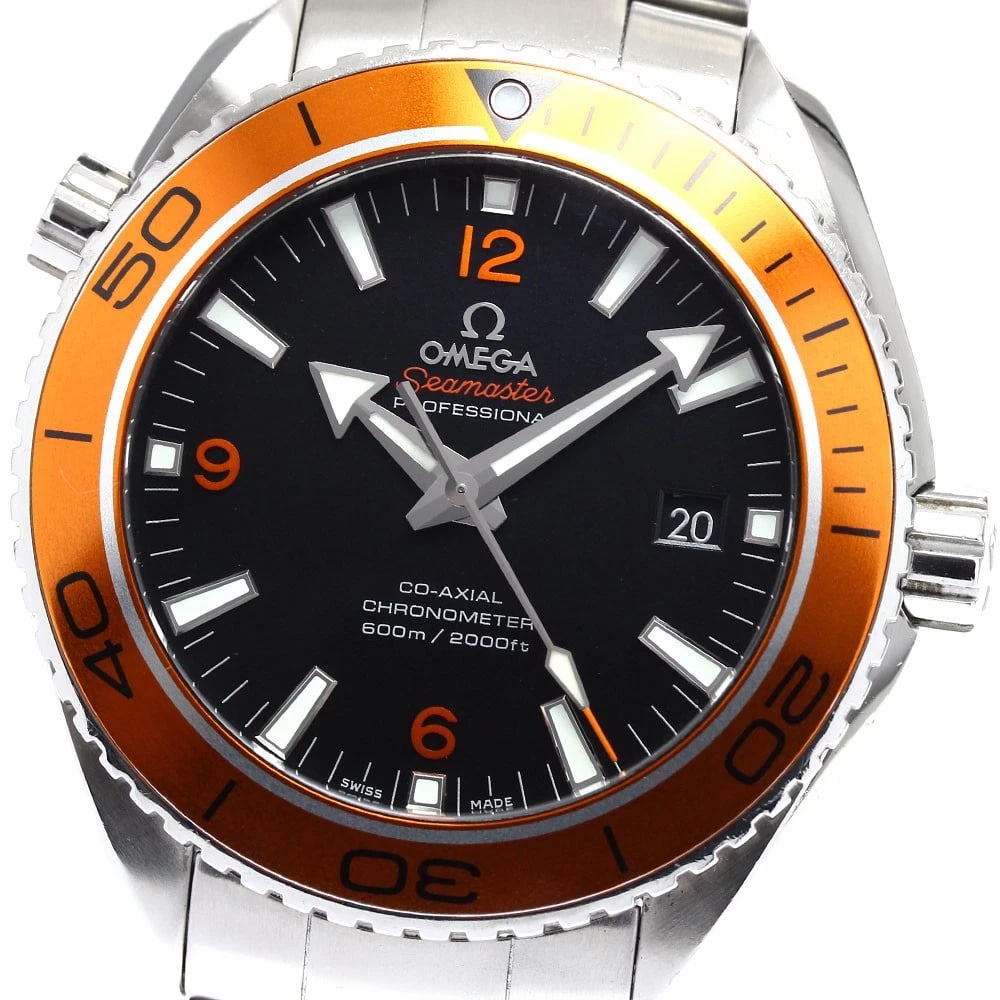 OMEGA SEAMASTER PLANET OCEAN WATCH: OMEGA Seamaster Planet Ocean Watch Brand: OMEGA Type: Wristwatch Material: Band Material Stainless Steel, Case Material Stainless Steel Color: Band Color Silver, Dial Color black, Case Color