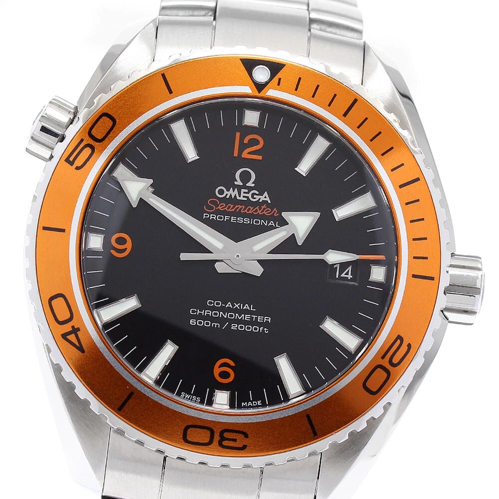 OMEGA SEAMASTER PLANET OCEAN WATCH: OMEGA Seamaster Planet Ocean Watch Brand: OMEGA Type: Wristwatch Material: Band Material Stainless Steel, Case Material Stainless Steel Color: Band Color Silver, Dial Color black, Case Color