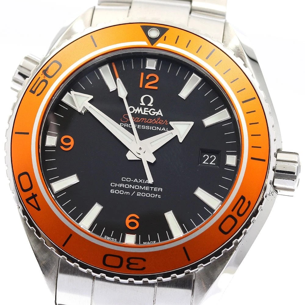 OMEGA SEAMASTER PLANET OCEAN WATCH: OMEGA Seamaster Planet Ocean Watch Brand: OMEGA Type: Wristwatch Material: Band Material Stainless Steel, Case Material Stainless Steel Color: Band Color Silver, Dial Color black, Case Color
