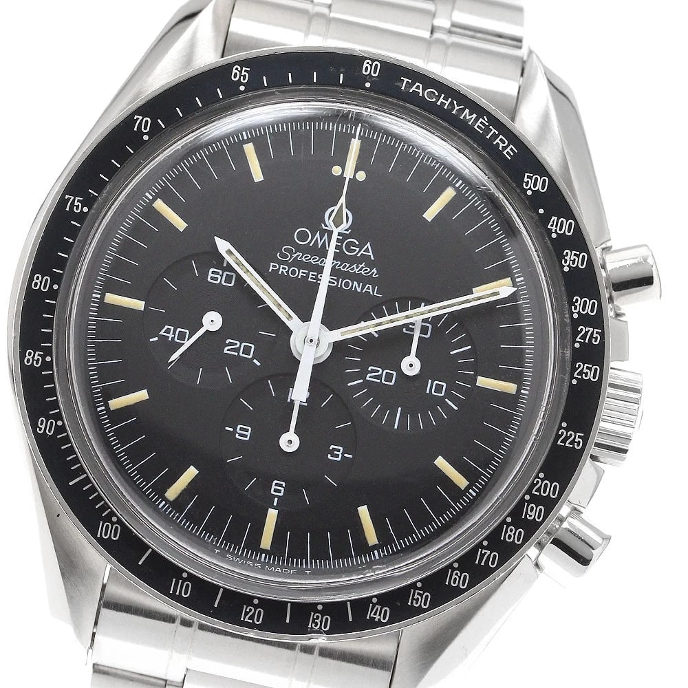 OMEGA SPEEDMASTER WATCH: OMEGA Speedmaster Watch Brand: OMEGA Type: Wristwatch Material: Band Material Stainless Steel, Case Material Stainless Steel Color: Band Color Silver, Dial Color black, Case Color Silver Size: Cas