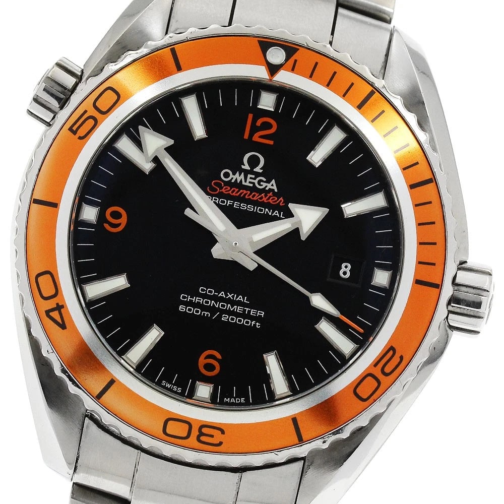 OMEGA SEAMASTER PLANET OCEAN WATCH: OMEGA Seamaster Planet Ocean Watch Brand: OMEGA Type: Wristwatch Material: Band Material Stainless Steel, Case Material Stainless Steel Color: Band Color Silver, Dial Color black, Case Color