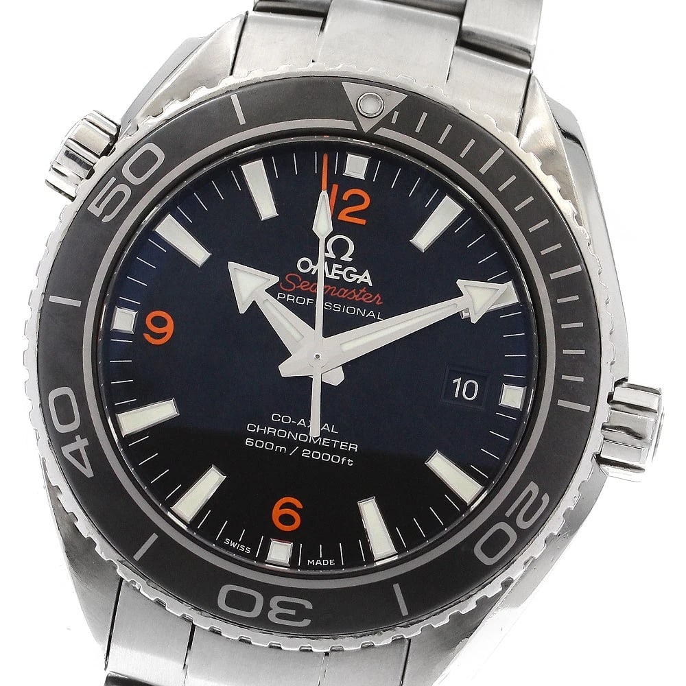 OMEGA SEAMASTER PLANET OCEAN WATCH: OMEGA Seamaster Planet Ocean Watch Brand: OMEGA Type: Wristwatch Material: Band Material Stainless Steel, Case Material Stainless Steel Color: Band Color Silver, Dial Color black, Case Color