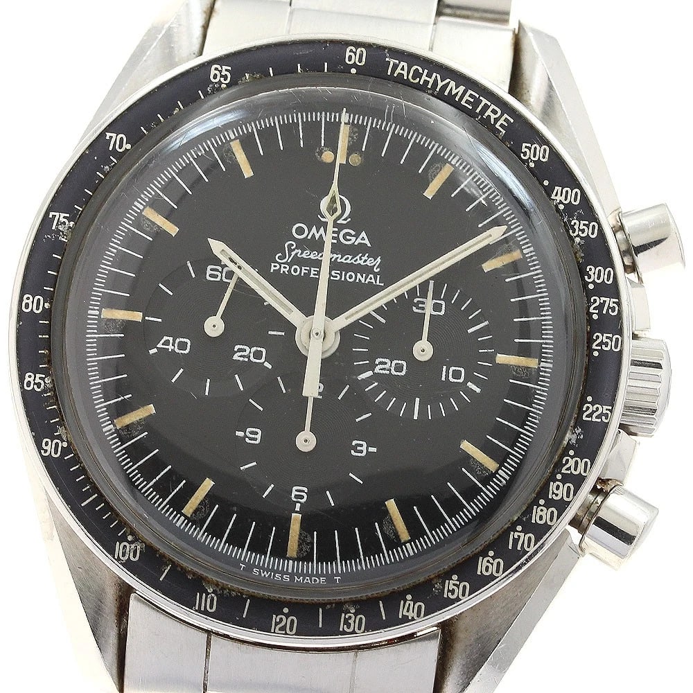 OMEGA SPEEDMASTER WATCH: OMEGA Speedmaster Watch Brand: OMEGA Type: Wristwatch Material: Band Material Stainless Steel, Case Material Stainless Steel Color: Band Color Silver, Dial Color black, Case Color Silver Size: Cas