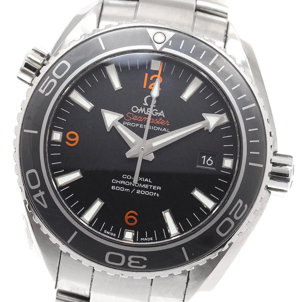 OMEGA SEAMASTER PLANET OCEAN WATCH: OMEGA Seamaster Planet Ocean Watch Brand: OMEGA Type: Wristwatch Material: Band Material Stainless Steel, Case Material Stainless Steel Color: Band Color Silver, Dial Color black, Case Color