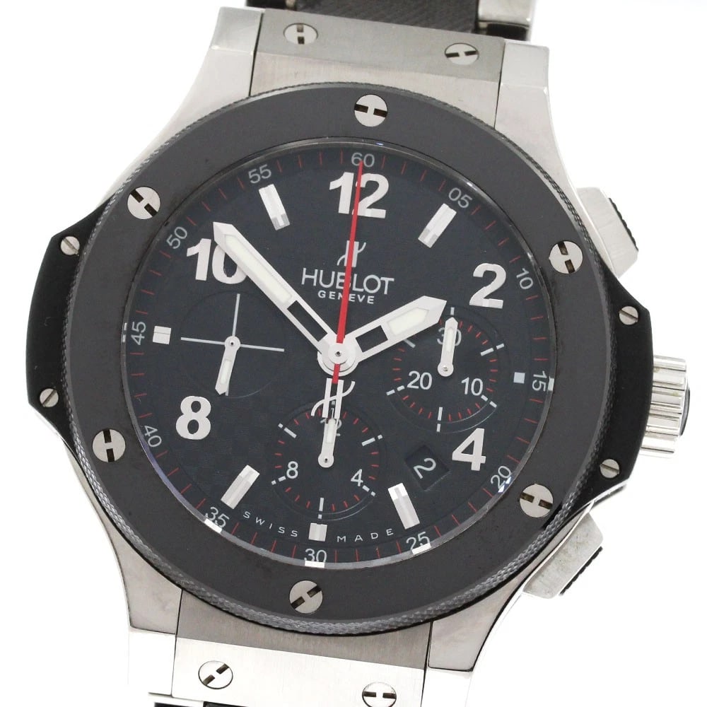 HUBLOT BIG BANG STEEL CERAMIC CHRONOGRAPH WATCH: HUBLOT Big bang steel ceramic Chronograph Watch Brand: HUBLOT Type: Wristwatch Material: Band Material Stainless Steel / ceramic, Case Material Stainless Steel / ceramic Color: Band Color Silver /