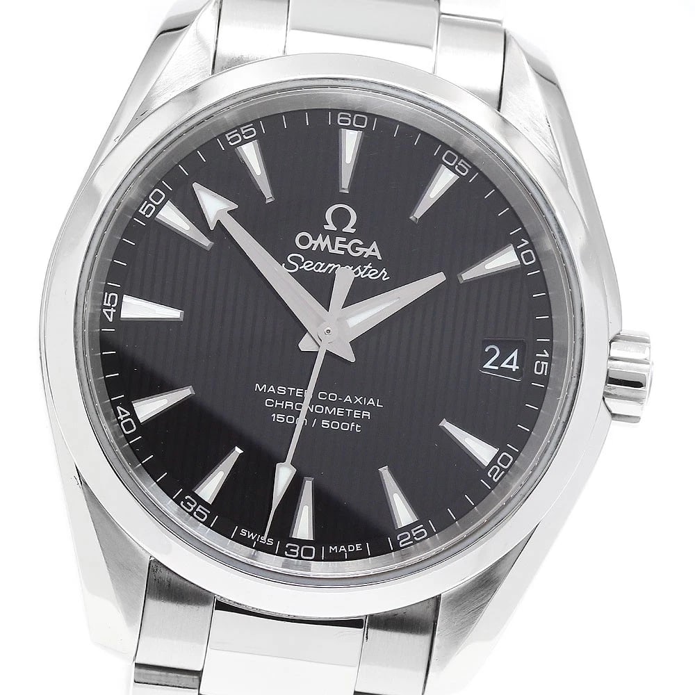 OMEGA SEAMASTER AQUA TERRA WATCH: OMEGA Seamaster Aqua Terra Watch Brand: OMEGA Type: Wristwatch Material: Band Material Stainless Steel, Case Material Stainless Steel Color: Band Color Silver, Dial Color black, Case Color