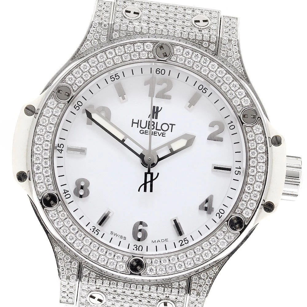 HUBLOT BIG BANG STEEL WHITE WATCH: HUBLOT Big Bang Steel White Watch Brand: HUBLOT Type: Wristwatch Material: Band Material rubber, Case Material Stainless Steel Color: Band Color white, Dial Color white, Case Color Silver /