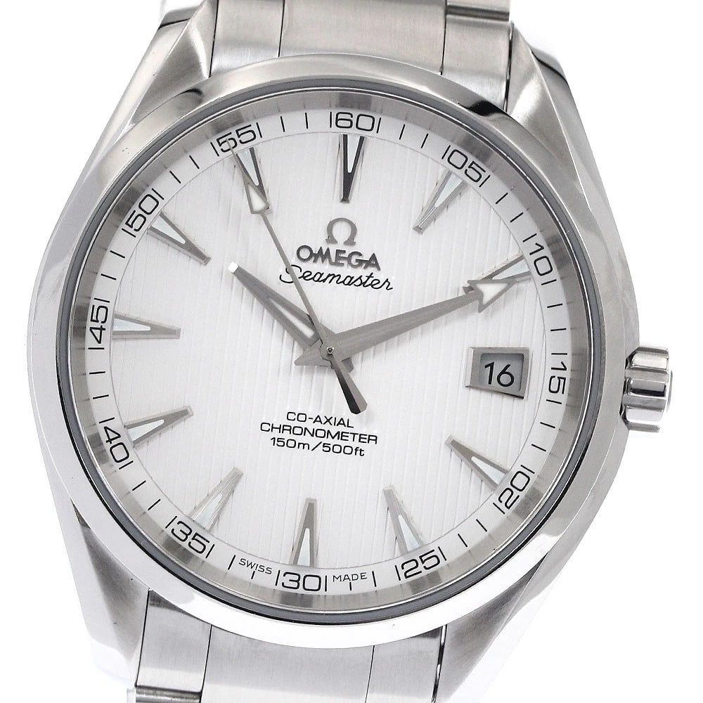 OMEGA SEAMASTER AQUA TERRA CO AXIAL WATCH: OMEGA Seamaster Aqua Terra Co Axial Watch Brand: OMEGA Type: Wristwatch Material: Band Material Stainless Steel, Case Material Stainless Steel Color: Band Color Silver, Dial Color Silver, Case