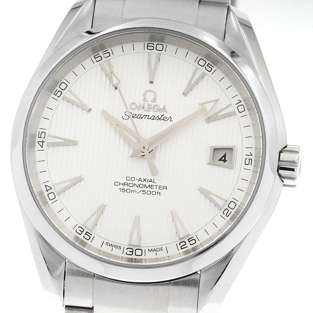 OMEGA SEAMASTER AQUA TERRA CO AXIAL WATCH: OMEGA Seamaster Aqua Terra Co Axial Watch Brand: OMEGA Type: Wristwatch Material: Band Material Stainless Steel, Case Material Stainless Steel Color: Band Color Silver, Dial Color Silver, Case