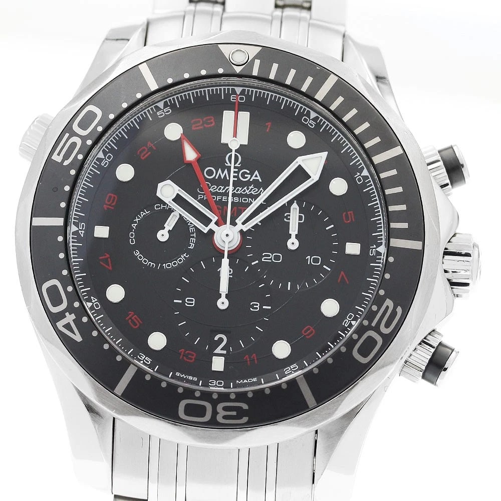 OMEGA SEAMASTER CO AXIAL WATCH: OMEGA Seamaster Co Axial Watch Brand: OMEGA Type: Wristwatch Material: Band Material Stainless Steel, Case Material Stainless Steel Color: Band Color Silver, Dial Color black, Case Color Silver