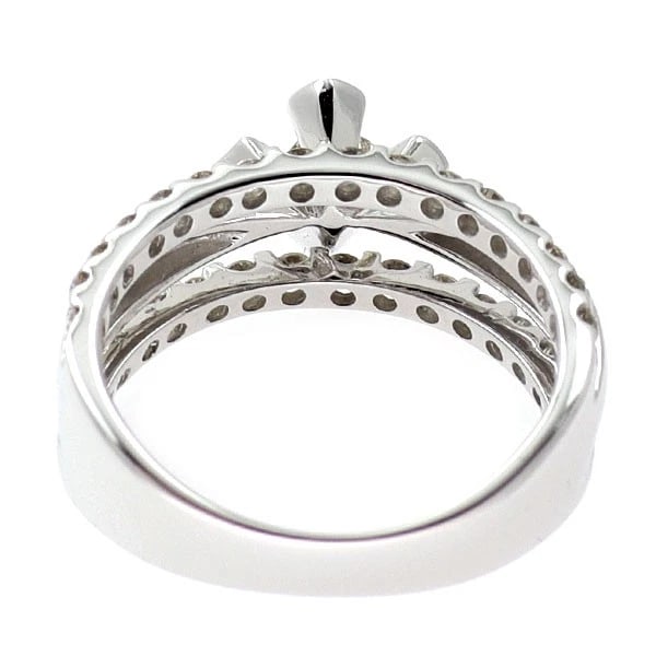 K18WG DIAMOND RING - 2