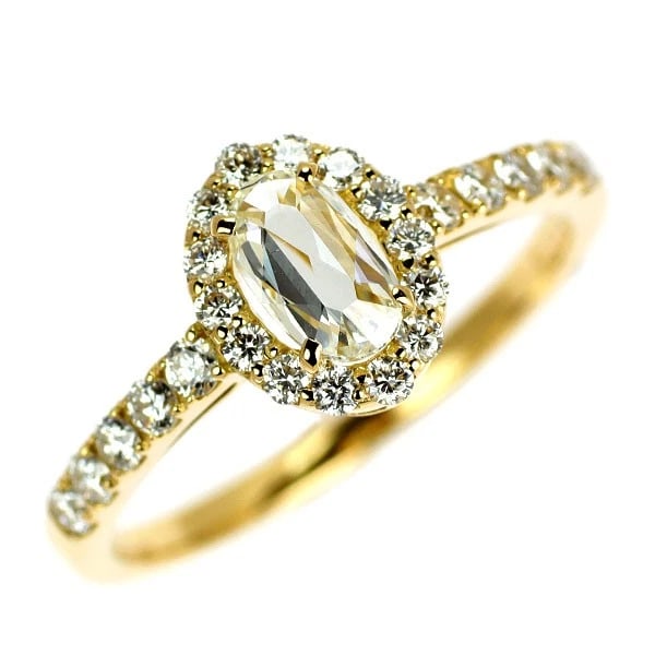 K18YG ROSE CUT DIAMOND RING: K18YG Rose Cut Diamond Ring Brand: None Type: Ring Material: Metal Purity K18 Metal Gold Main Stone/Creation Natural Color: None Size: 5.25 US Accessories: None Accessories Notice: When