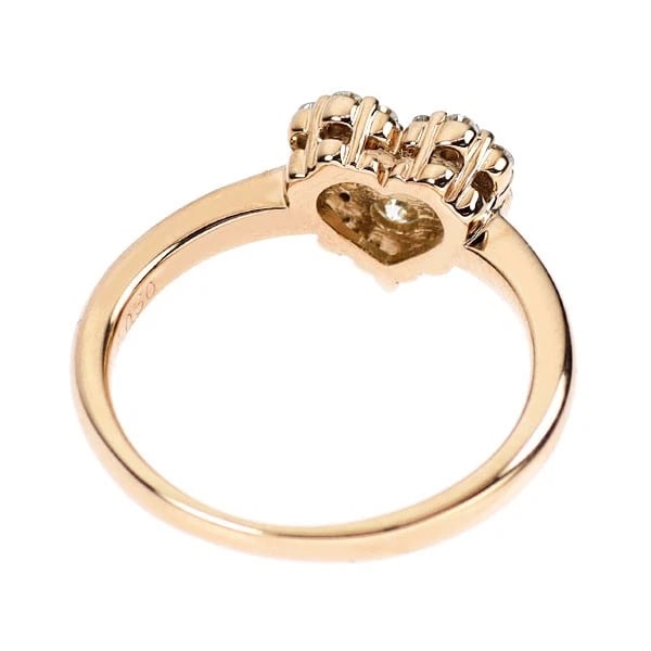 K18PG HEART DIAMOND RING - 2