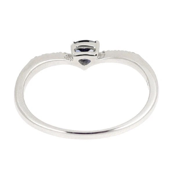 PT950 BENITOITE DIAMOND RING - 2