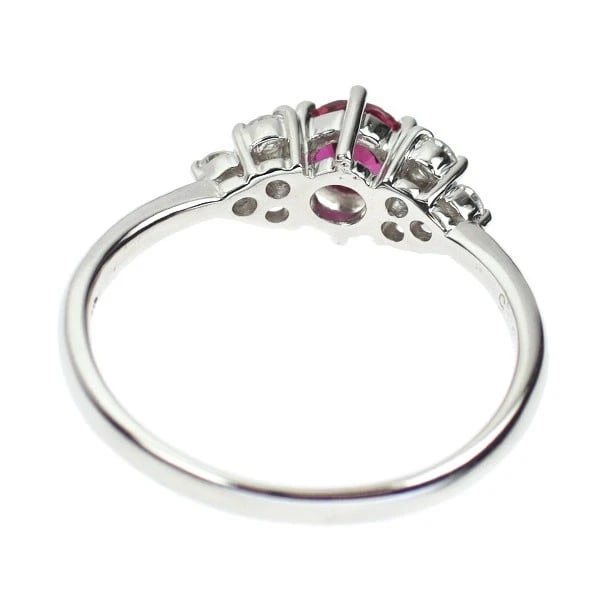 PT900 RUBY DIAMOND RING - 2