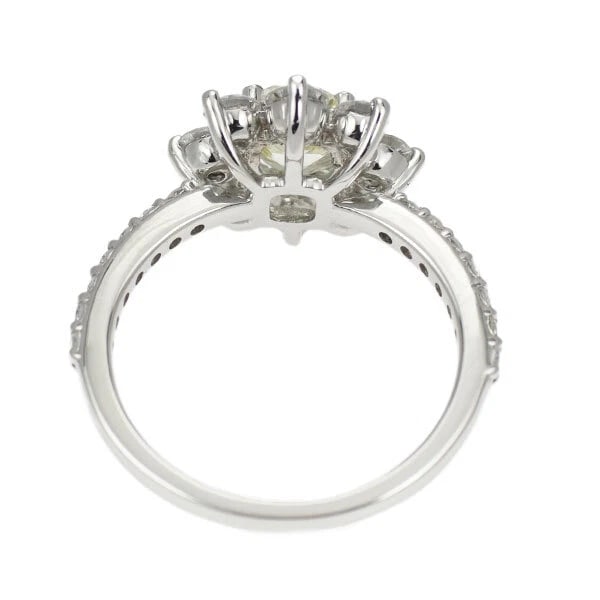 PT950 CUSHION CUT DIAMOND RING - 2