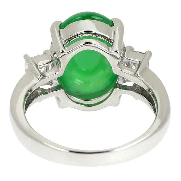PT900 JADE DIAMOND RING - 3