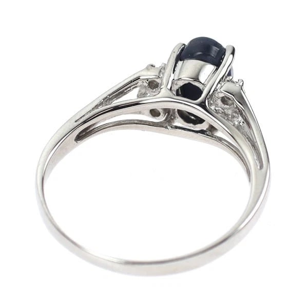 PT900 BLACK OPAL DIAMOND RING - 2