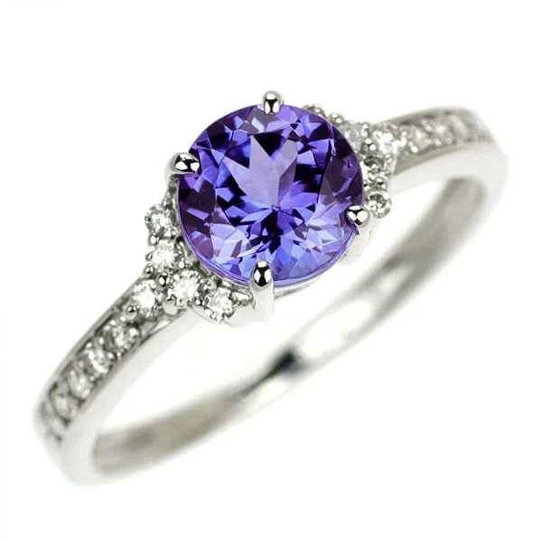 PT900 TANZANITE DIAMOND RING: Pt900 Tanzanite Diamond Ring Brand: None Type: Ring Material: Metal Purity None Metal Pt900 Main Stone/Creation tanzanite Color: None Size: 4.5 US Accessories: None Accessories Notice: Whe