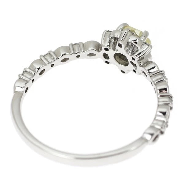 PT950 CIRCULAR BRILLIANT CUT DIAMOND RING - 2