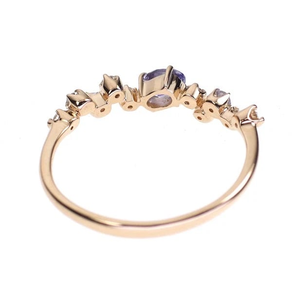 K18PG TANZANITE DIAMOND RING - 2