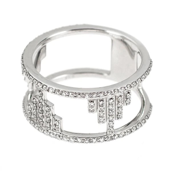 K18WG DIAMOND RING - 2