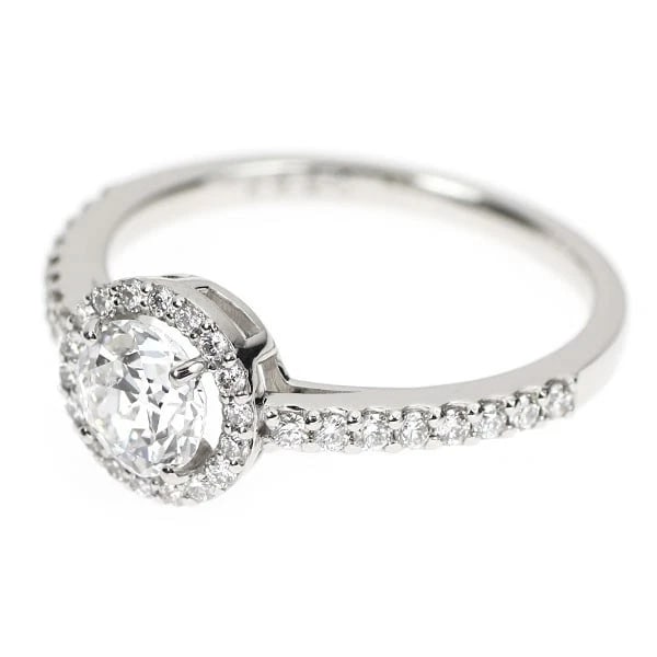 PT950 CIRCULAR BRILLIANT CUT DIAMOND RING - 2