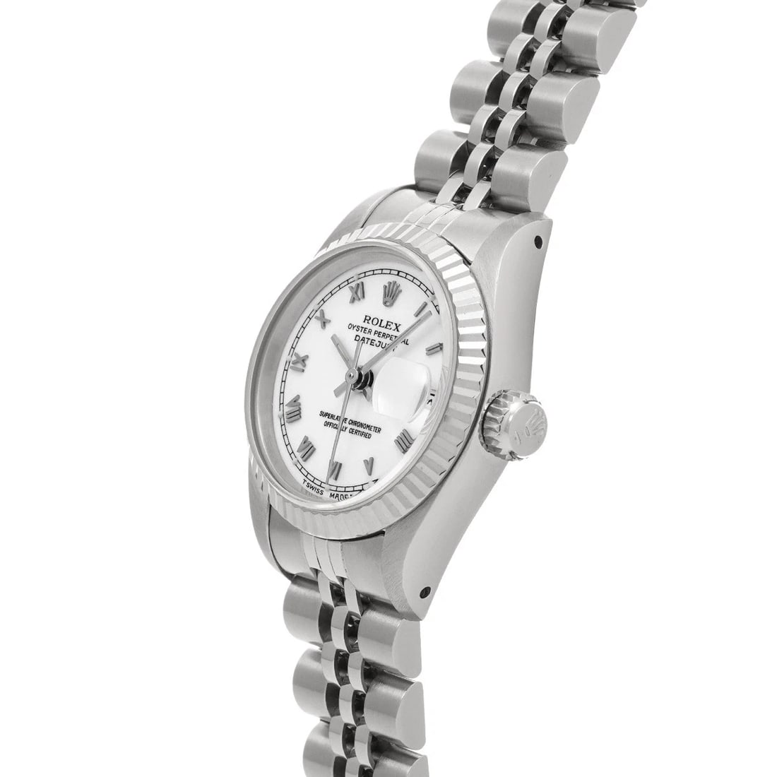 ROLEX DATEJUST WHITE WATCH - 2