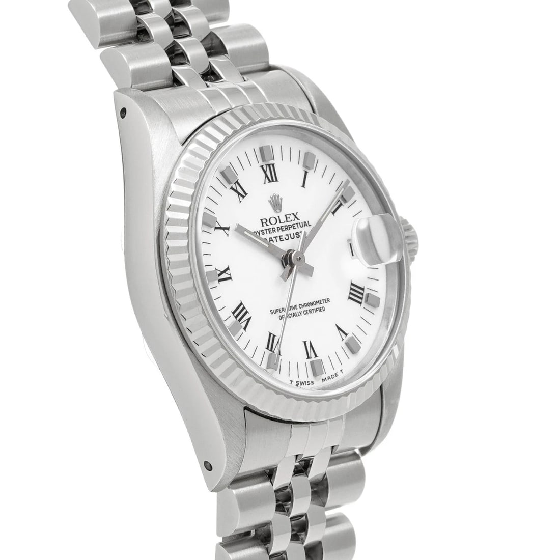 ROLEX DATEJUST WHITE WATCH - 3