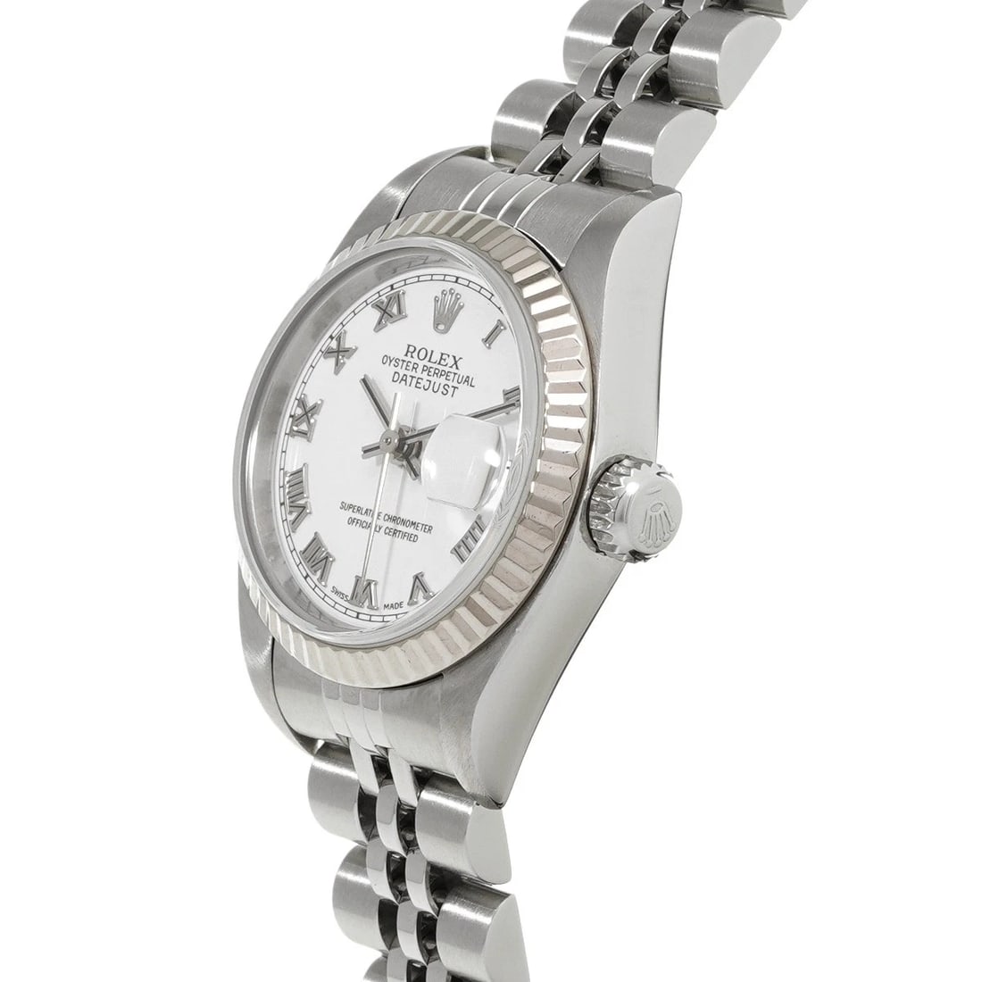 ROLEX DATEJUST WHITE WATCH - 2