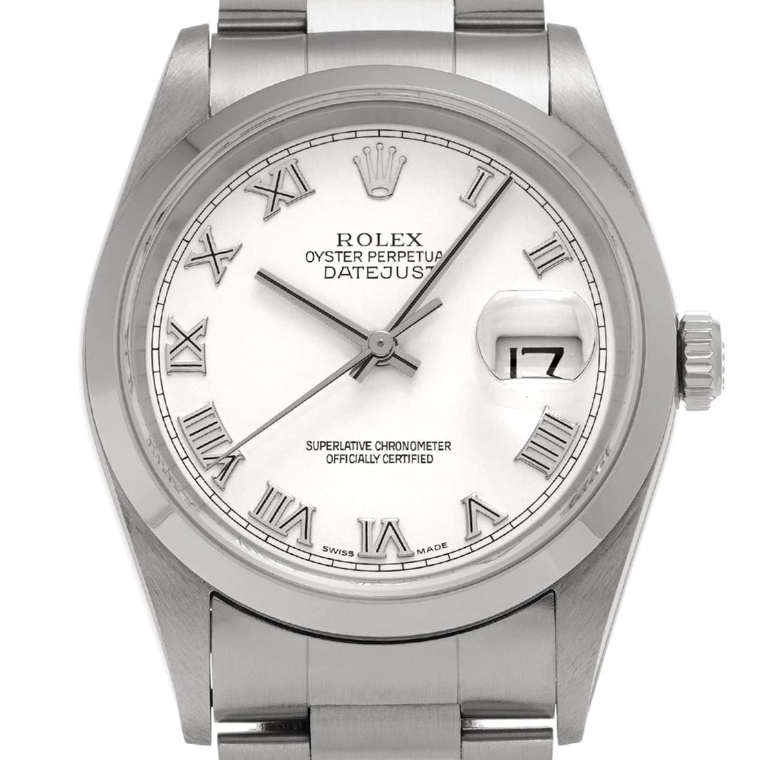 ROLEX DATEJUST WHITE WATCH - 4