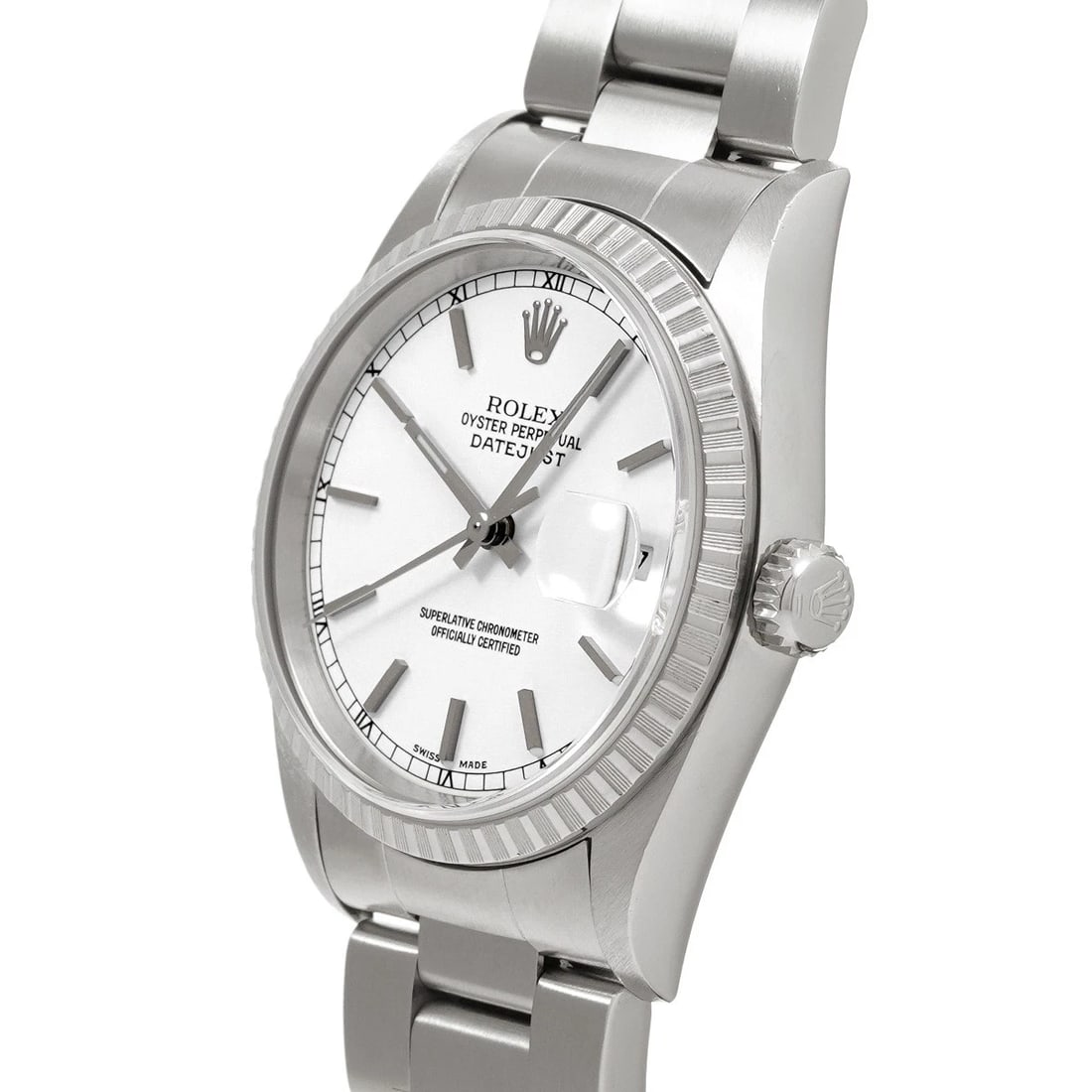 ROLEX DATEJUST WHITE WATCH - 2